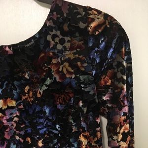 Topshop floral print split back top